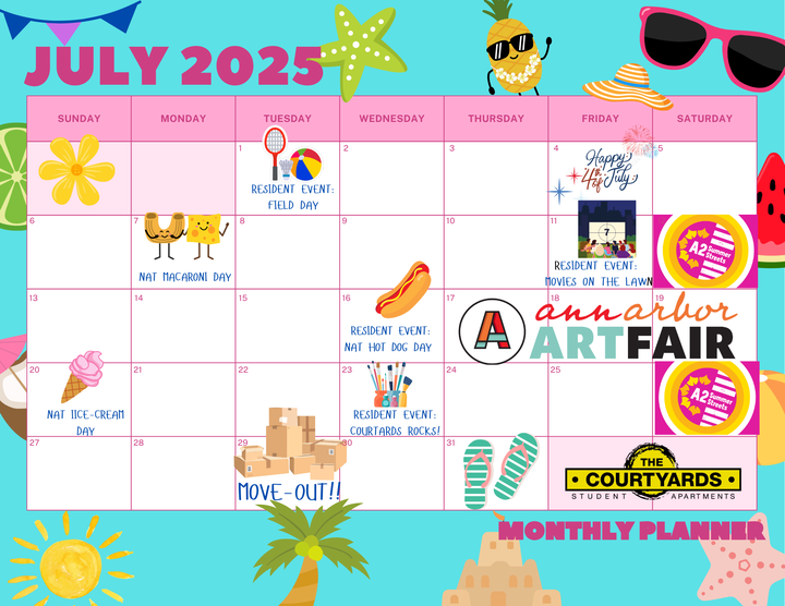 July Event Calendar